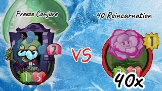 Conjure Freeze Whale Vs 40x Reincarnation! Pvz Heroes Brain Freeze Deck