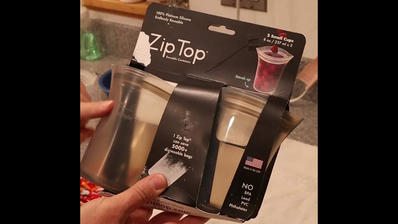 zip top silicone cup