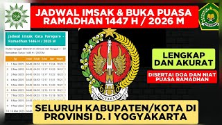 JADWAL IMSAK D. I. YOGYAKARTA - Jadwal Imsak dan buka puasa ramadhan 1447 H / 2026 M 