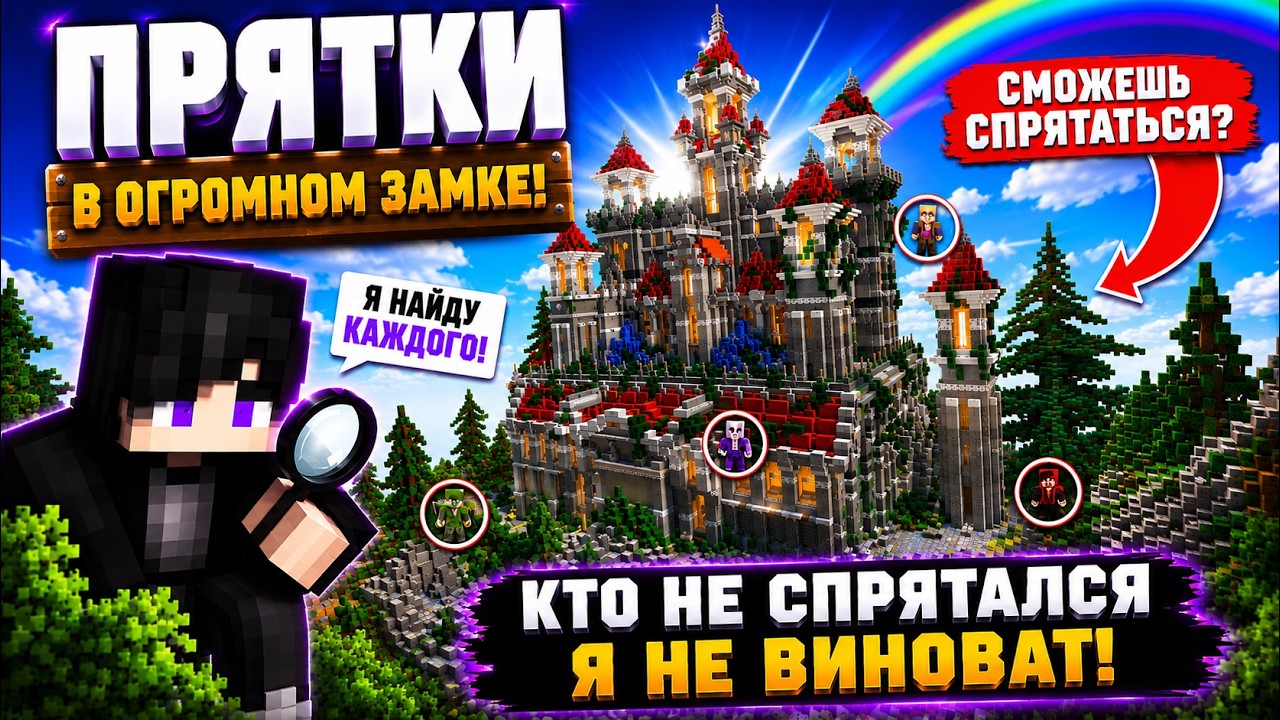 🏰 Майнкрафт, но Я Должен найти ВСЕХ в этом ОГРОМНОМ Зам… — Transcript