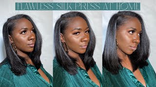 Natural Hair Silk Press Tutorial | Salon Results at Home Products & Techniques I Use  Nia Imani