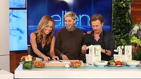 Ellen, Giada De Laurentiis and David Spade Cook......