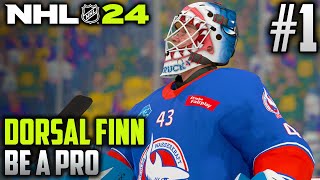 NHL 24 Be a Pro | Dorsal Finn (Goalie) | EP1 | ACTION-PACKED DEBUT IN EUROPE