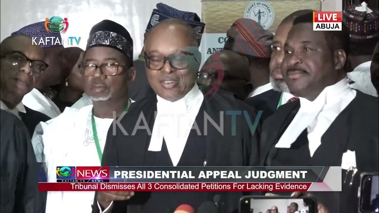 PRESIDENTIAL APPEAL JUDGEMENT: Tribunal Dismisses All 3 Consolidated Petitions for Lacking Evidence