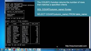 Famous Structured Query Language Tutorial SQL Part 37   COUNT Function Command Prompt   CMD Net Worth