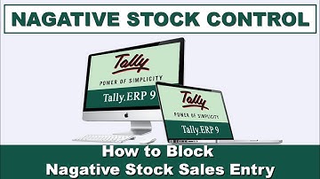 How to Block Negative Stock Entry  in Tally ERP.9 | Tally Customization