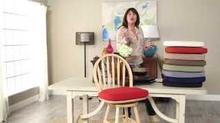 Deauville 17 x 17.25 Windsor Bar Stool Seat Cushion - Product Review Video