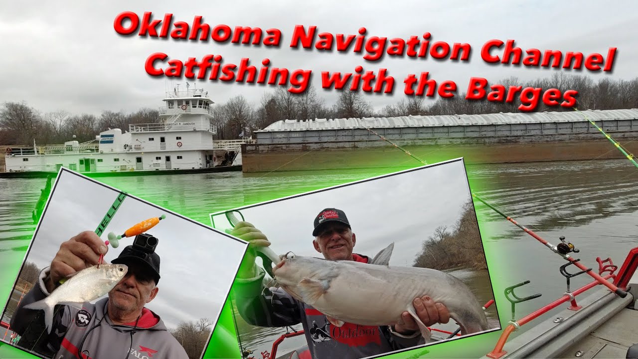 CatFishing with the Barges in Oklahoma. Fishing For Bluecats In Oklahoma.