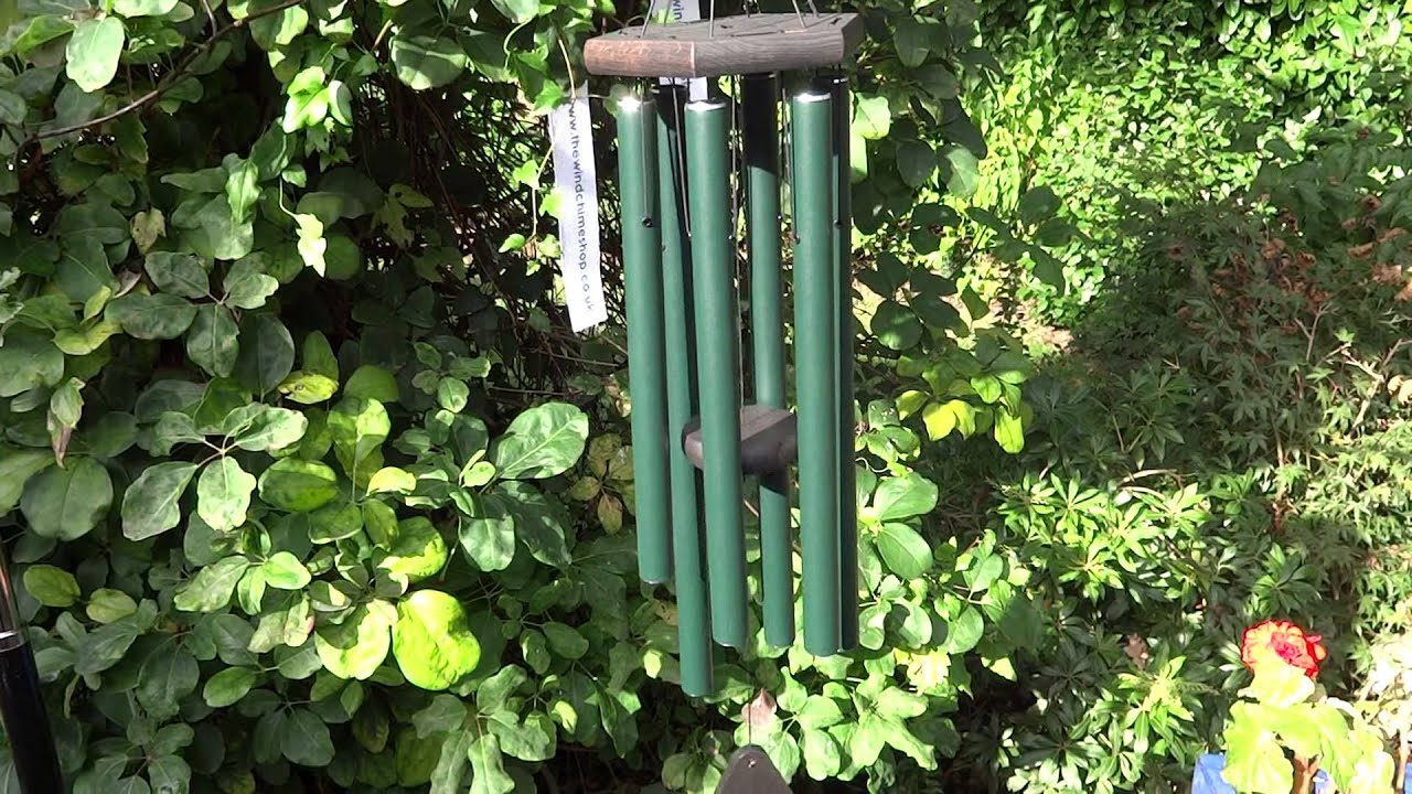 Nature's Melody Premier Grande 36" wind chime forest green YouTube