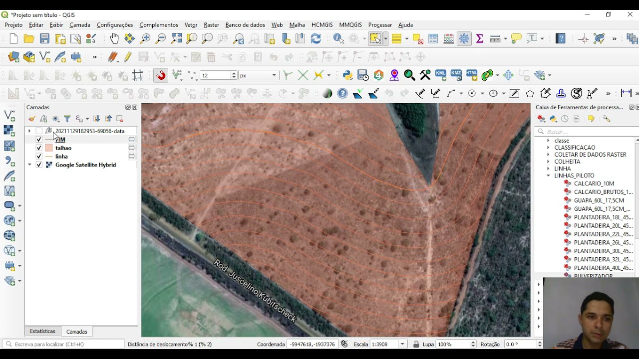 LINHAS DE PILOTO AUTOMATICO NO #QGIS #SISTEMATIZAÇÃO