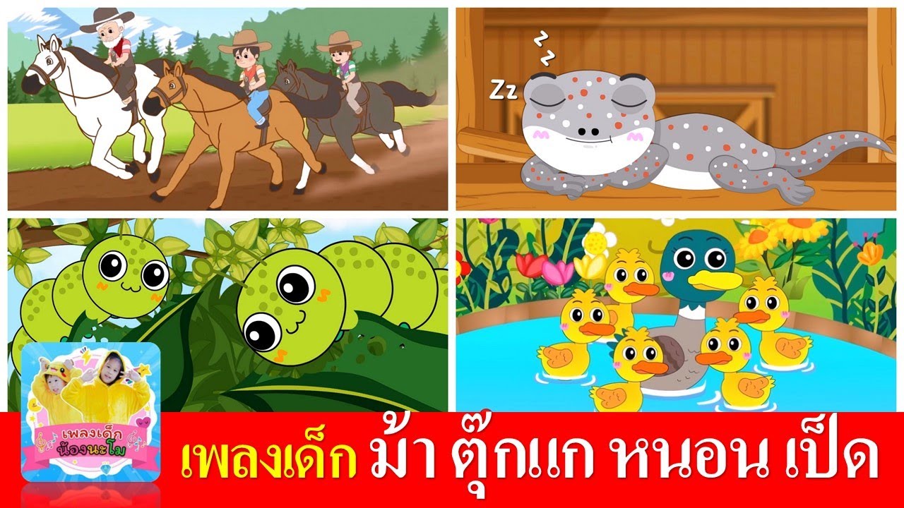 เพลงเด็ก ม้า ตุ๊กแก หนอน เป็ด