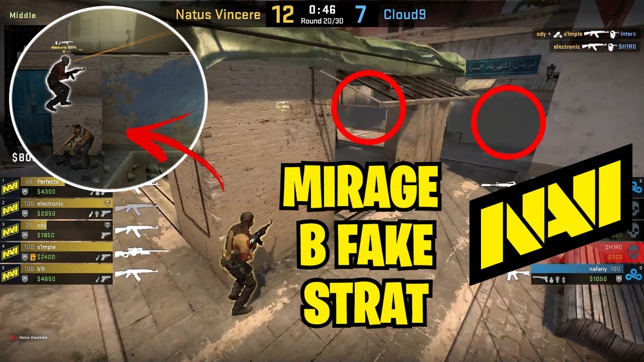 Mirage Fake B Tactic By NAVI (CS:GO STRATEGY BREAKDOWN) - YouTube