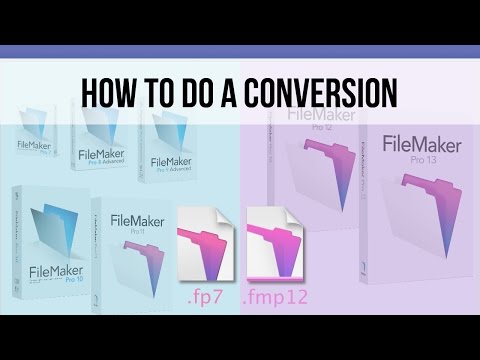 Converting Old FileMaker Files to the .fmp12 Format (FileMaker 13)