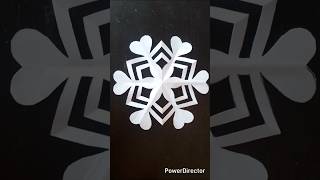 easy beautiful paper snowflake ❄ #like ❤️❤️#origamisnowflake❄️ ❄️#art #papercrafts #trendingshorts
