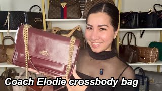 Coach Elodie  crossbody bag REVIEW / BEAUTIFUL DARK WINE#bagcollection #unboxing