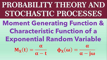 Moment Generating Function & Characteristic Function of a Exponential Random Variable