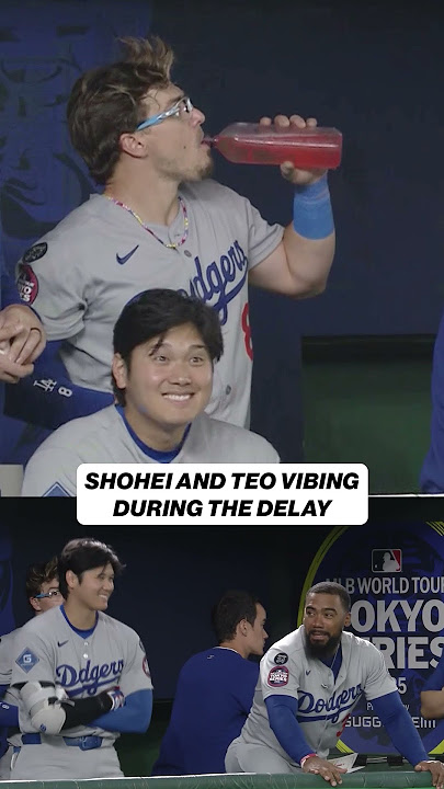 Shohei Ohtani and Teo were having fun at the Tokyo Series 😂 #MLB #baseball #dodgers #shoheiohtani