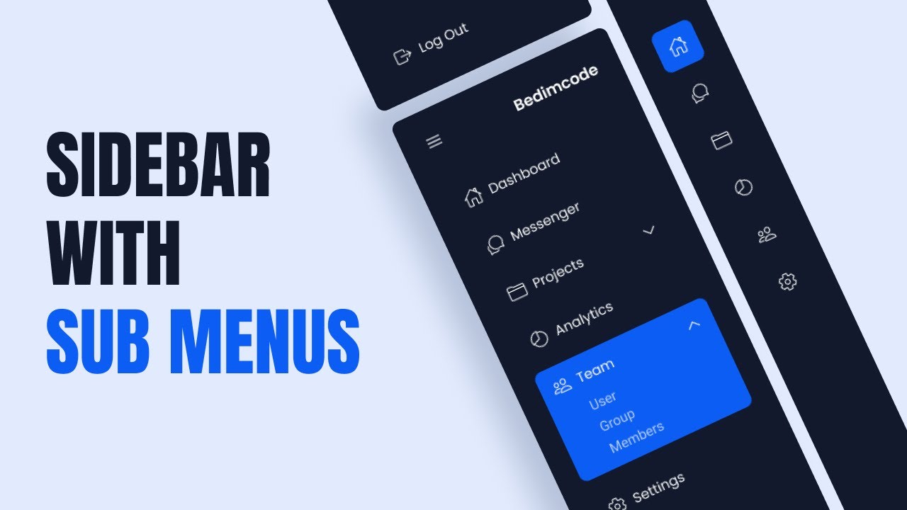 Sidebar Menu WITH SUBMENU Using HTML CSS & JAVASCRIPT