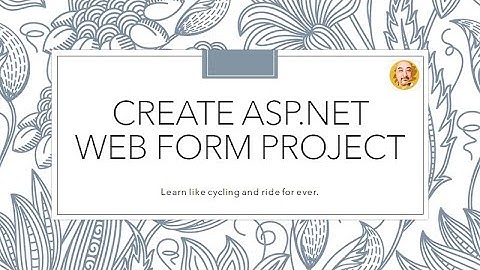 First step to create ASP.Net Web Forms Project using Visual Studio 2019