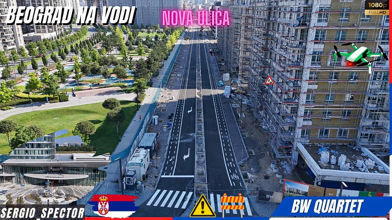 Počelo obeležavanje NOVE asfaltirane ulice u Beogradu na vodi, Kula i St.Regis hotel #beograd