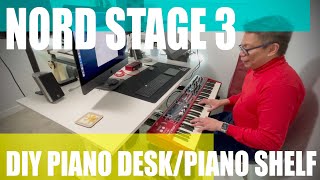 How I Made a Piano Shelf for My Nord Stage 3: Affordable Piano Desk!