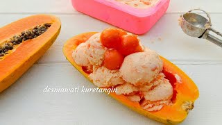 Cara Membuat Es Krim Pepaya Termudah 4 Bahan