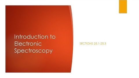 Introduction to Electronic Spectroscopy