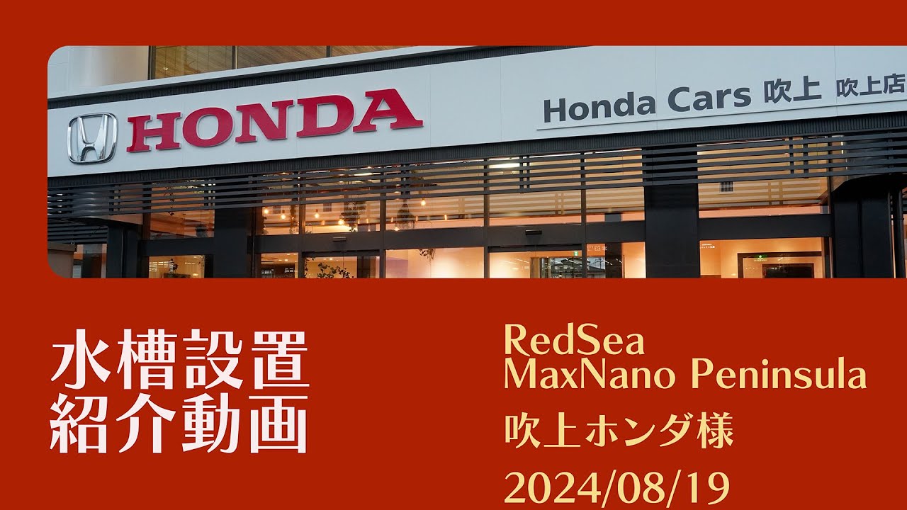 水槽設置動画 レッドシーマックスナノペニンシュラ 吹上ホンダ様 - YouTube