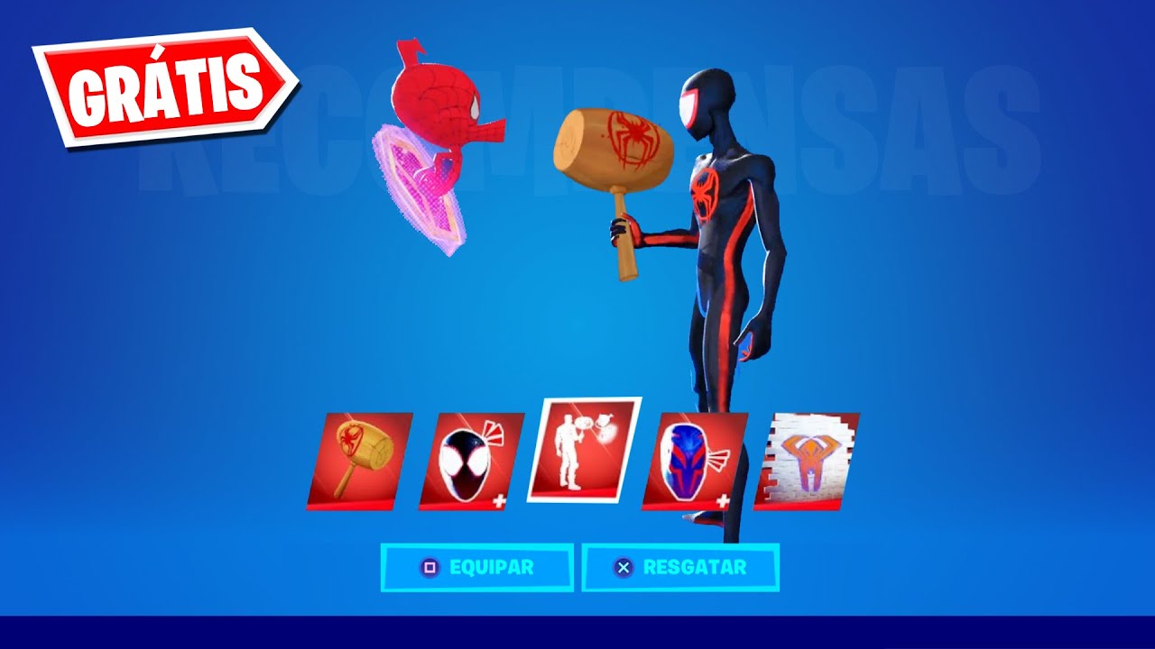 VEJA AS NOVAS SKINS DO FORTNITE! SKIN GRÁTIS, MILES MORALES E MAIS