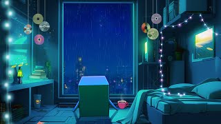 quiet night city  rainy lofi hiphop [ chill beats to relax/ work/study to ]