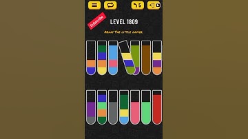 Water sort puzzle level 1809