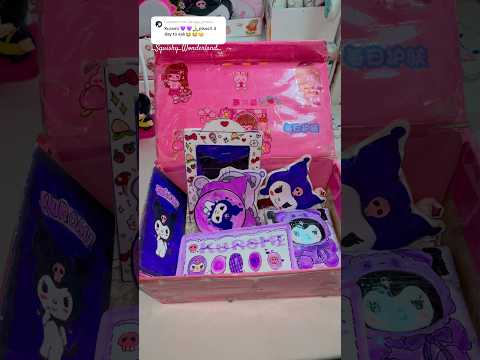 ASMR packing a Sanrio order #sanrio #kuromi #squishy #asmr