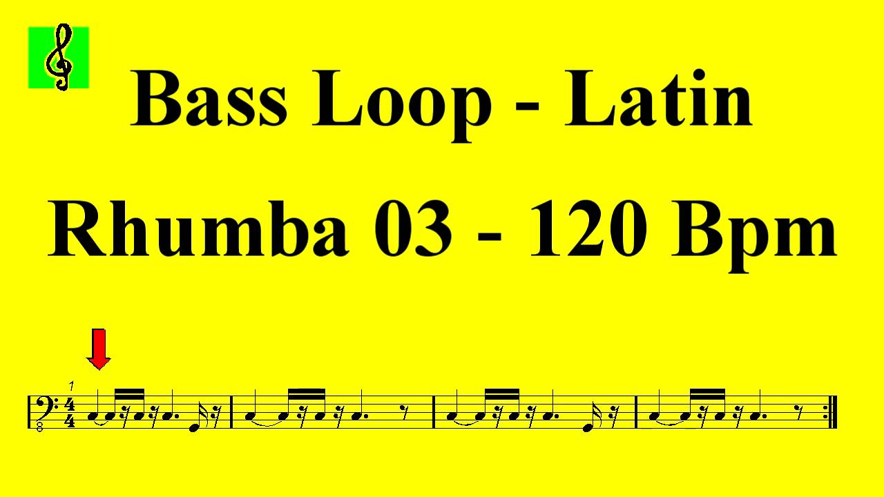 Free Bass Guitar Loop Latin Rhumba 03 (Bridge, Chorus) 120 Bpm