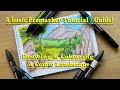 A Basic Promarker Tutorial / Guide! Drawing & Colouring a Comic Landscape!