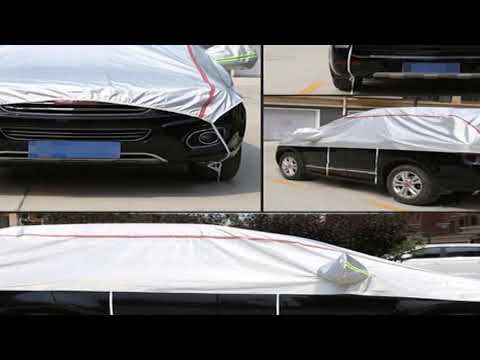 Universal Half Car Cover Waterproof Outdoor Cover Oxford Sun Rain Uv Protection Dustproof Snowproof