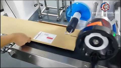 Cardboard unfold box carton top flat surface small size label labeling machine auto labeling video