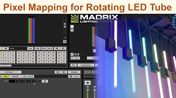How to do led pixel mapping for rotating led pixel tube with Madrix software?