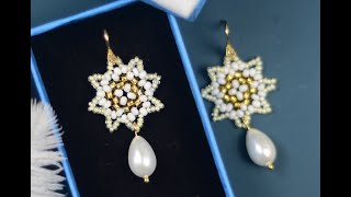 Nbeads Tutorials On How To Make Delicate Eight-Pointed Star Beaded Earrings