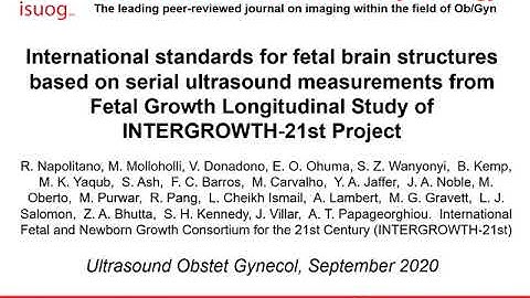 #UOG Journal video clip on International standards for fetal brain structures on serial ultrasound