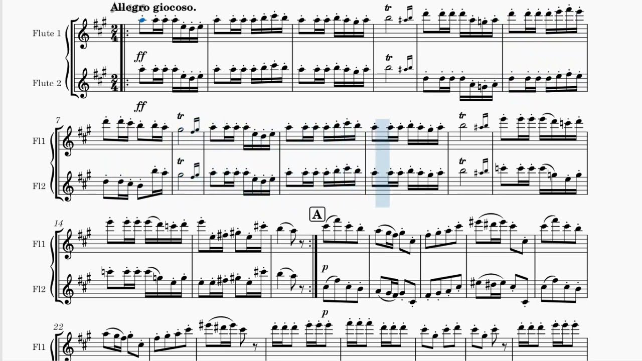 Carmen Suite 5  Les Toreadors Flute