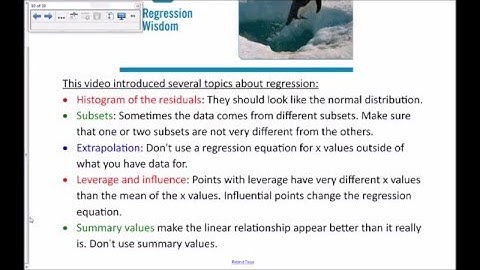 Ch 9 Regression Wisdom