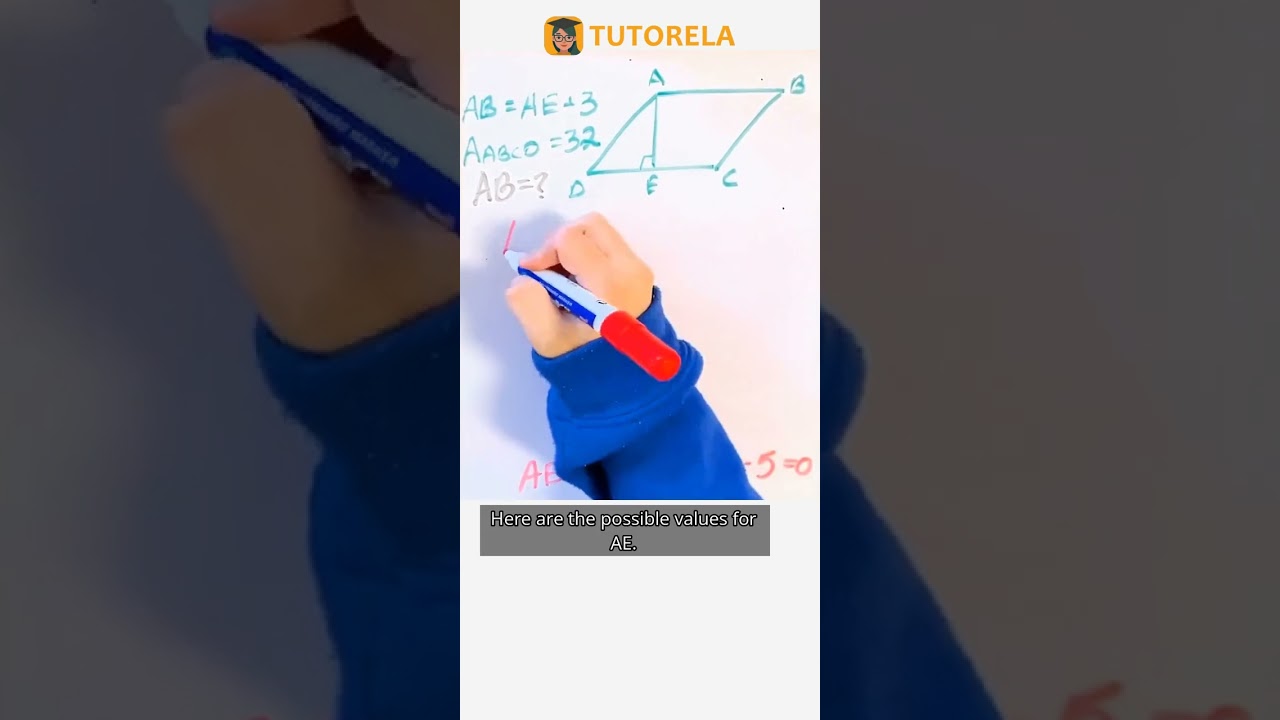 Calculating Parallelogram Side AB with Area 32 cm² 