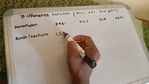 Comparison between microcontrollers (8051,PIC,,AVR,ARM)