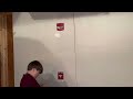 New fire alarm space in the shed - Mom surprised Tyler while he’s working