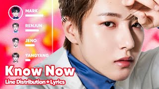 NCT U - Know Now (Line Distribution + Lyrics Karaoke) PATREON REQUESTED