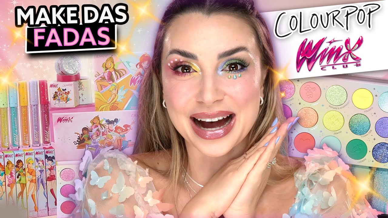 VIREI UMA FADINHA! TESTEI A COLEÇÃO DA WINX COM COLOURPOP