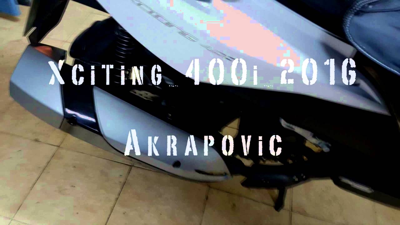 Akrapovic Kymko Xciting 400 i - YouTube