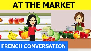 French conversation in Supermarket dialogues en Français with English subtitles lesson 8 Resimi