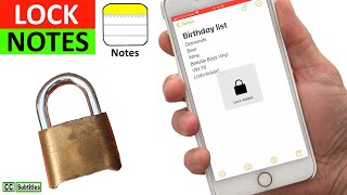 How to Lock a Note on your iPhone - How to Hide a Note on iPhone - Lock iPhone Notes