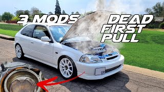 Turbo Civic Engine FAILURE First Pull - Never Seen It Blow Up like This Before
